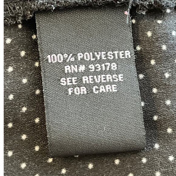 Premise Studio Womens 2X Black/White Polk-Dots Big Zipper Sheer Blouse Fairy - Picture 6 of 8